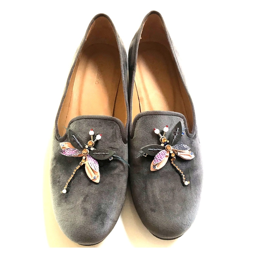 Brand new velvet dragonfly flats loafer 39 40